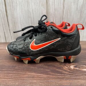 Nike Kids Soccer Cleats Size US 12C Fastflex EUR 29.5 Black Grey Orange